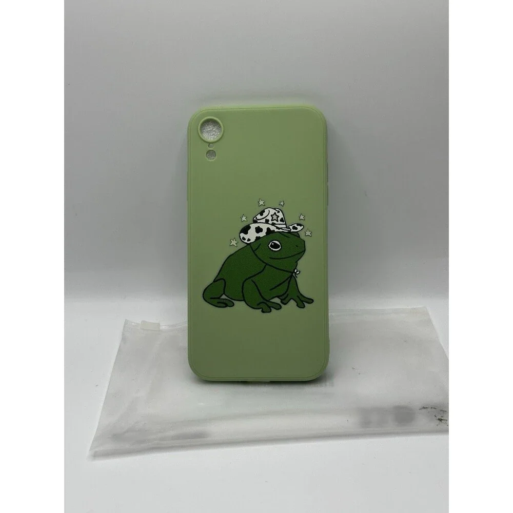 Cowboy Frog iPhone XR Protective Case - Light Green Silicone Bumper Cover